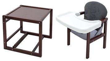 Стульчик-трансформер Babyroom Винни-220 тонированный графит / серый (мишка и звезда) 680566 фото