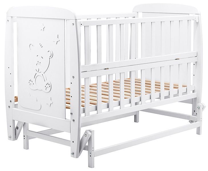 Ліжко Babyroom Умка DUMO-02 маятник, відкидний бік бук білий 626198 фото