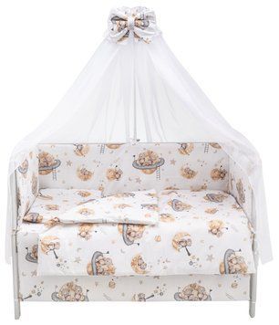 Дитяча постіль Babyroom Gold RG-08 білий (ведмедики на місяці) 681905 фото