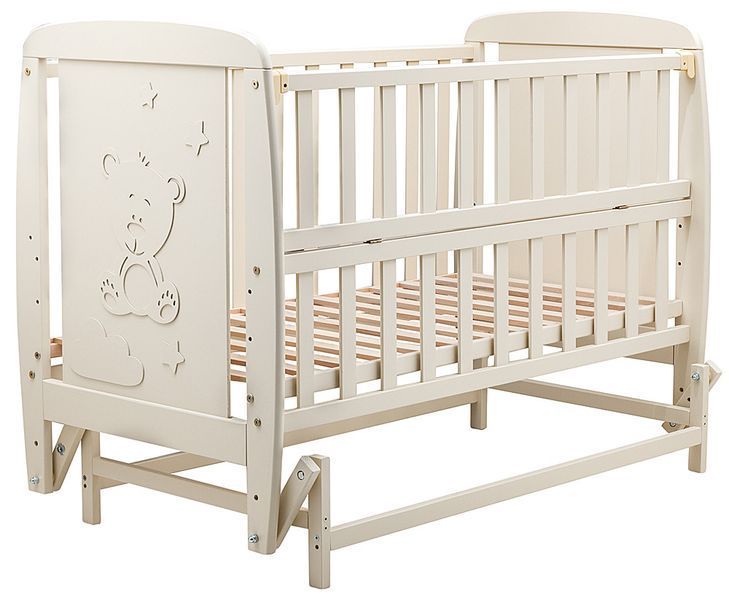 Ліжко Babyroom Умка DUMO-02 маятник, відкидний бік бук слонова кістка 626199 фото