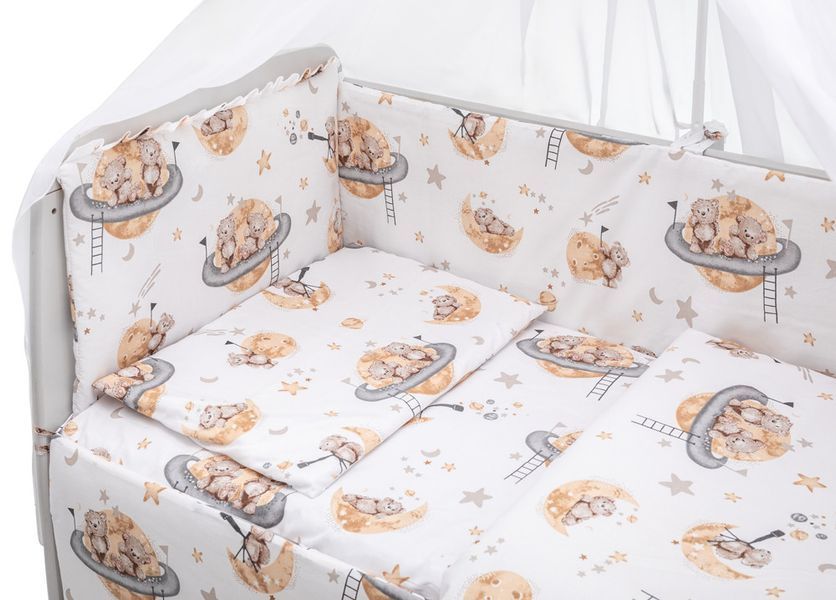 Дитяча постіль Babyroom Gold RG-08 білий (ведмедики на місяці) 681905 фото