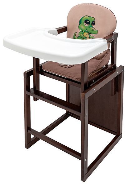 Стільчик-трансформер Babyroom Пеппі тонований капучино / шоколад (крокодил) 681108 фото