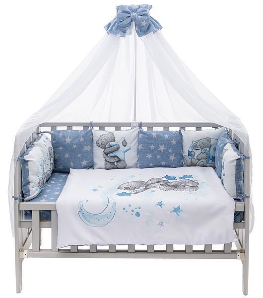 Дитяча постіль Babyroom Bortiki Print-08 синій (ведмедики) 681017 фото