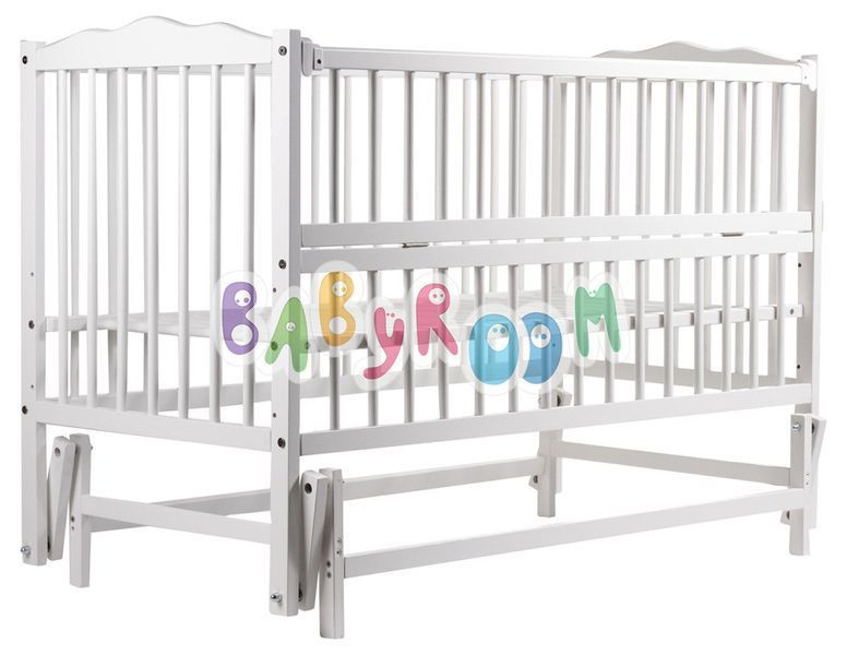 Кровать Babyroom Радуга DVMO-2 маятник, откидная сторона бук белый 622000 фото