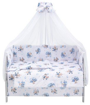 Дитяча постіль Babyroom Gold RG-08 білий (ведмедики на літаку) 681900 фото