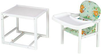 Стільчик-трансформер Babyroom Поні-240 білий зелений (ведмедики та бджілки) 624740 фото