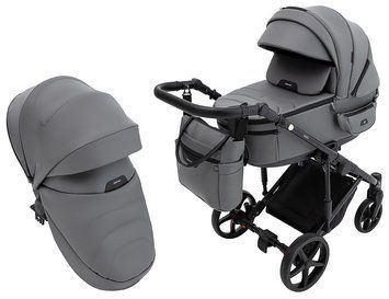 Коляска 2 в 1 Adamex Zico Eco Sa-4 тёмно-серый 680850 фото
