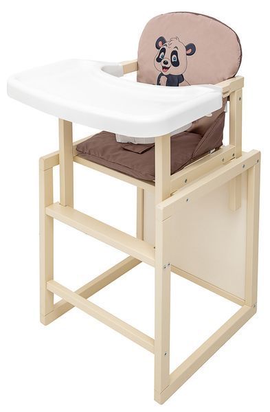 Стульчик-трансформер Babyroom Пеппи-260 слоновая кость капучино / шоколад (панда) 680984 фото