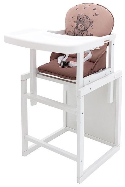 Стільчик-трансформер Babyroom Вінні-240 білий капучино / шоколад (ведмедик з серцем) 626036 фото