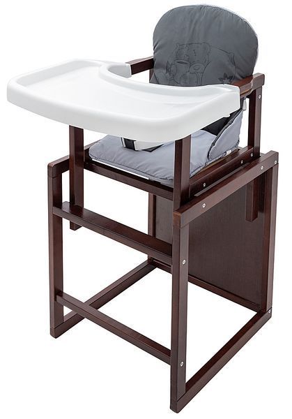 Стульчик-трансформер Babyroom Винни-220 тонированный графит / серый (мишка с чашкой) 680594 фото