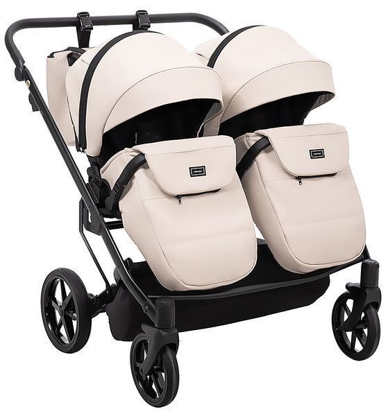 Коляска 2 в 1 для двойни Adamex Leo Duo Eco SA-7 лат. 681144 фото