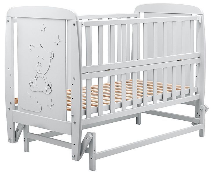 Кровать Babyroom Умка DUMO-02 маятник, откидная сторона бук серый 626200 фото