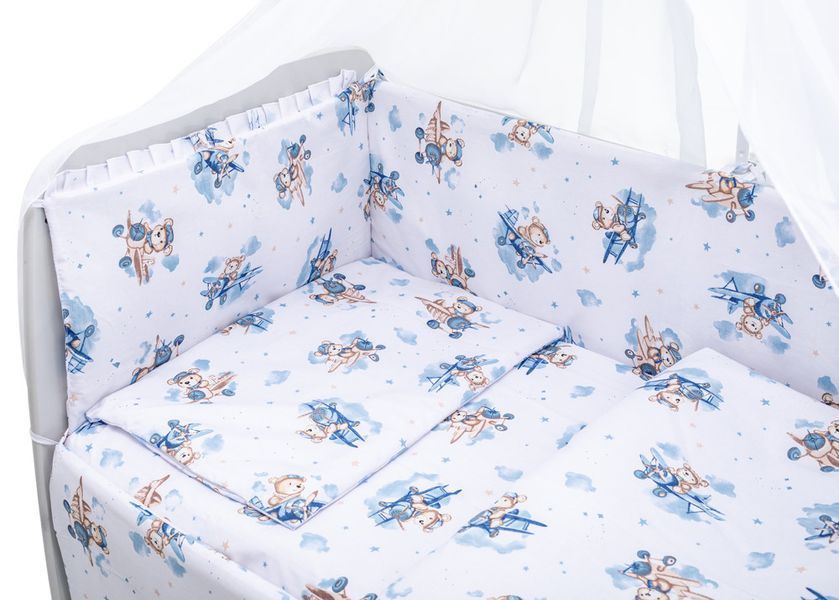 Дитяча постіль Babyroom Gold RG-08 білий (ведмедики на літаку) 681900 фото