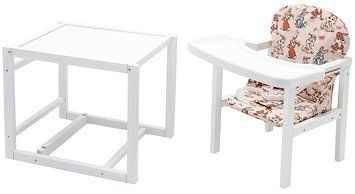 Стільчик-трансформер Babyroom Поні-240 білий бежевий (зайчики) 625376 фото