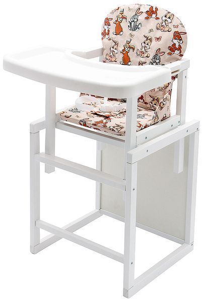 Стульчик-трансформер Babyroom Пони-240 белый бежевый (зайчики) 625376 фото