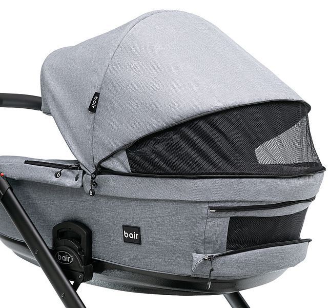 Коляска 2 в 1 для двійні Bair Kiwi DUO Soft BKP-218 сірий 681104 фото