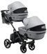 Коляска 2 в 1 для двійні Bair Kiwi DUO Soft BKP-218 сірий 681104 фото 5