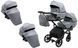 Коляска 2 в 1 для двійні Bair Kiwi DUO Soft BKP-218 сірий 681104 фото 1