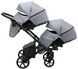 Коляска 2 в 1 для двійні Bair Kiwi DUO Soft BKP-218 сірий 681104 фото 6
