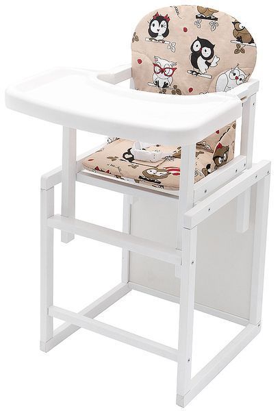 Стільчик-трансформер Babyroom Поні-240 білий бежевий (сови) 625375 фото