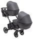Коляска 2 в 1 для двійні Bair Kiwi DUO Soft BKD-219-1 графіт 681857 фото 4