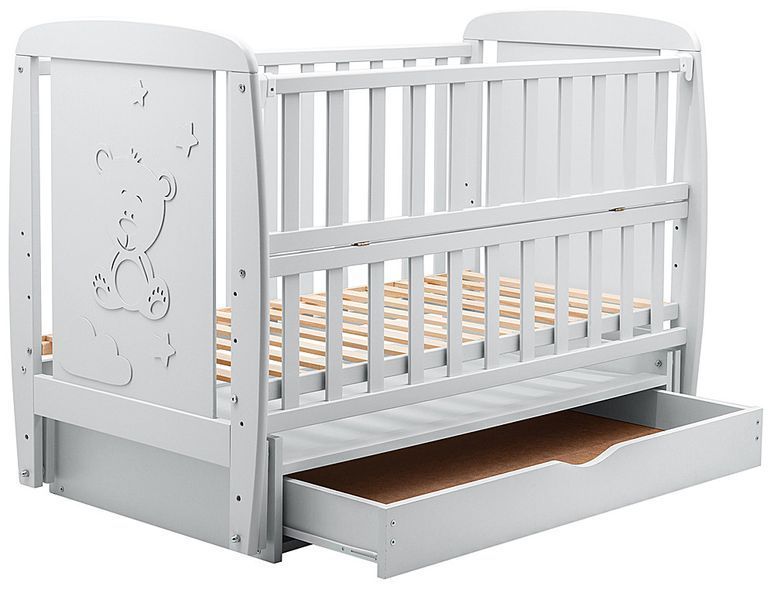 Ліжко Babyroom Умка DUMYO-3 маятник, ящик, відкидний бік бук сірий 626202 фото