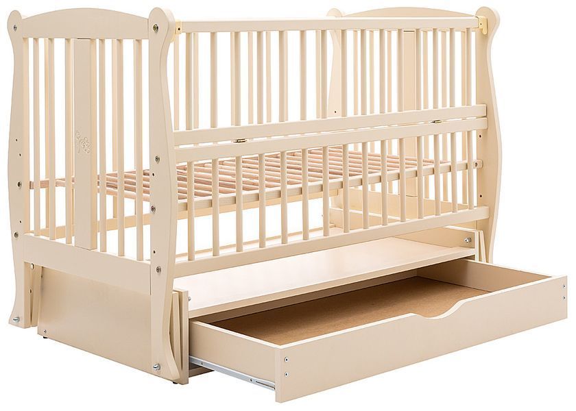Ліжко Babyroom Грація DGMYO-3 маятник, ящик, відкидний бік бук слонова кістка 680953 фото