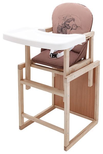Стульчик-трансформер Babyroom Винни-230 eko капучино / шоколад (мишка с будильником) 626043 фото